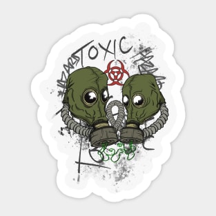 Toxic Biohazard Doomsday Couples Sticker